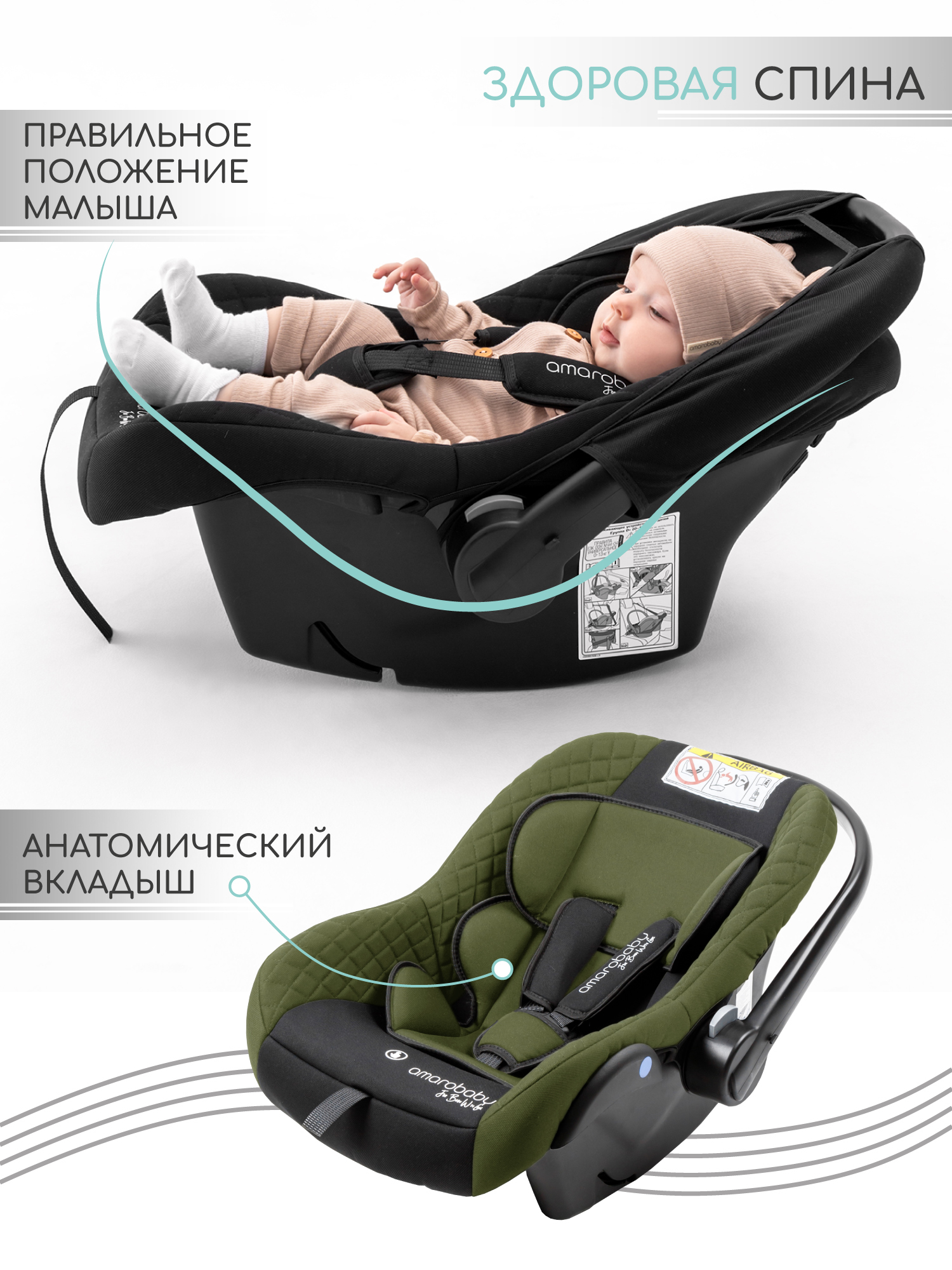 Автокресло Amarobaby Baby Comfort / AB222008BC/1309