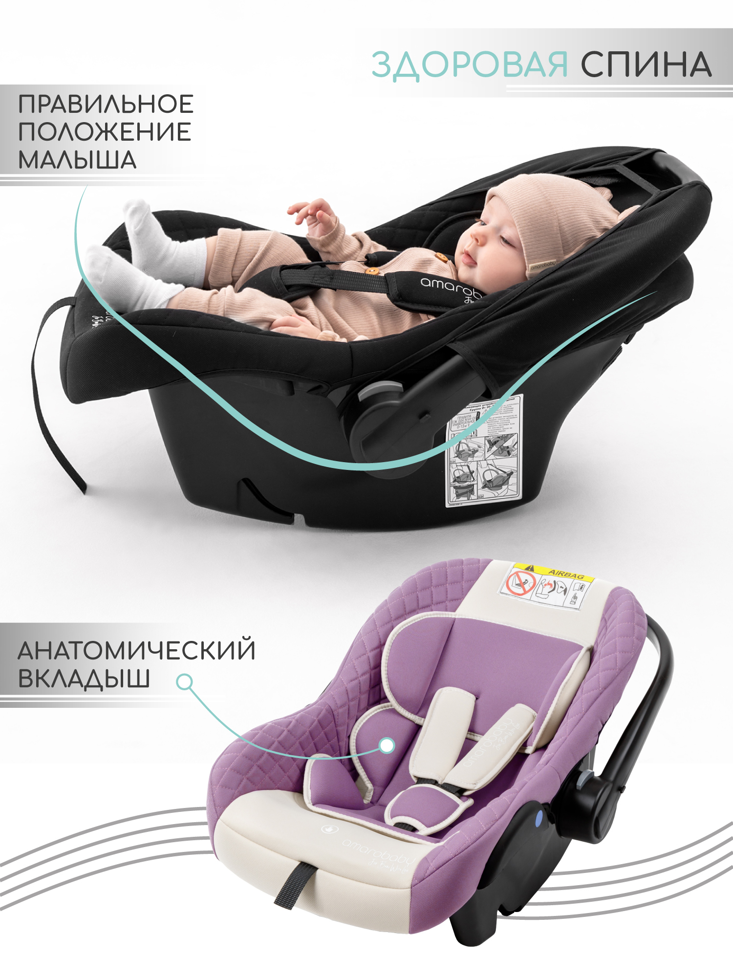 Автокресло Amarobaby Baby Comfort / AB222008BC/3938