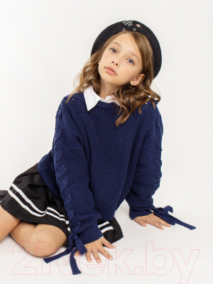 Джемпер детский Amarobaby Knit Wear / AB-OD21-KNITW2602/20-140 (синий, р.140)