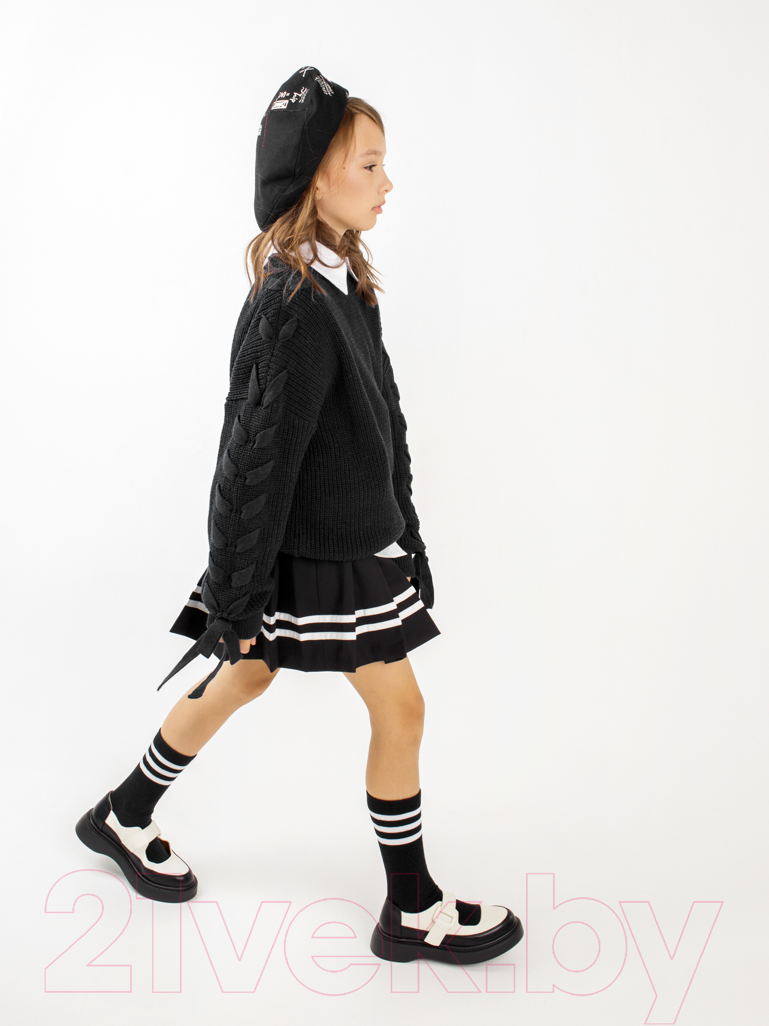 Джемпер детский Amarobaby Knit Wear / AB-OD21-KNITW2602/09-128 (черный, р.128) — фото 6
