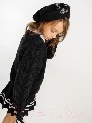 Джемпер детский Amarobaby Knit Wear / AB-OD21-KNITW2602/09-128 (черный, р.128)