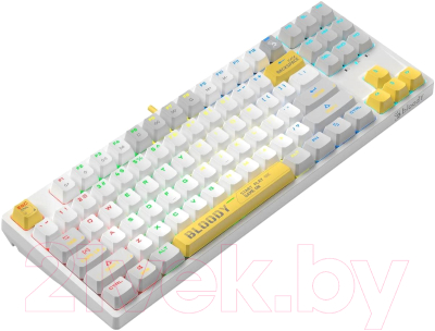 Клавиатура A4Tech Bloody S87 Energy (белый/желтый)
