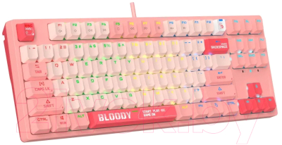 Клавиатура A4Tech Bloody S87 Energy (розовый)