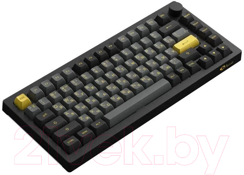 Клавиатура Akko 5075B Plus Black&Gold 3 Modes RGB Hot Swap V3 Cream Yellow