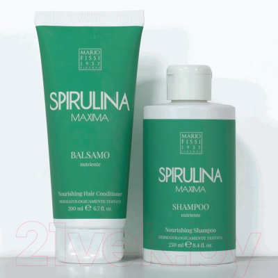 Шампунь для волос Mario Fissi 1937 Spirulina Maxima Nutriente С экстрактом спирулины (250мл)