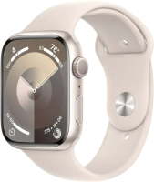 Умные часы Apple Watch Series 9 GPS 45mm (Starlight, ремешок M/L) - 