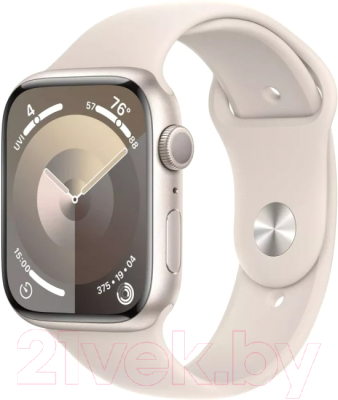 Умные часы Apple Watch Series 9 GPS 45mm (Starlight, ремешок M/L)