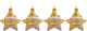 Набор елочных игрушек Золотая сказка Звезды с усами / 592000 (4шт, золото) - 