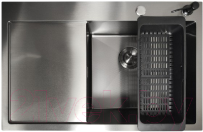 Мойка кухонная STELLAR Decor S6550NB-R-D (нано черный)