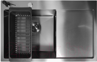 Мойка кухонная STELLAR Decor S7850NB-L-D (нано черный)