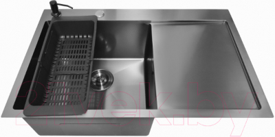 Мойка кухонная STELLAR Decor S7850NB-L-D (нано черный)