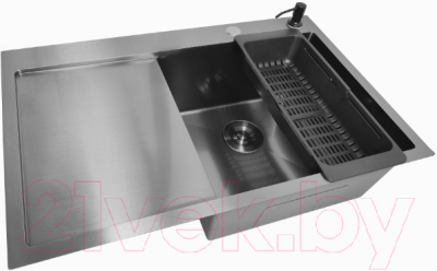 Мойка кухонная STELLAR Decor S7850NB-R-D (нано черный)