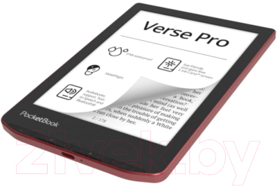 Электронная книга PocketBook A4 634 Verse Pro / PB634-3-CIS (страстно-красный)