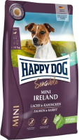 Сухой корм для собак Happy Dog Sensible Mini Ireland лосось кролик / 61222 (4кг) - 