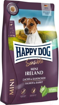 Сухой корм для собак Happy Dog Sensible Mini Ireland лосось кролик / 61222 (4кг)