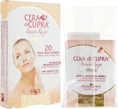 Восковые полоски Cera di Cupra Face Wax Strips (20шт)
