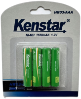 

Комплект аккумуляторов, HR03/AAA Ni-Mh 1100mAh BL-4 / KS-HR03-1100-BL4