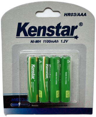 Аккумулятор Kenstar HR03/AAA Ni-Mh 1100mAh BL-4 / KS-HR03-1100-BL4 