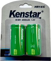 Комплект аккумуляторов Kenstar HR14/С Ni-Mh 4000mAh BL-2 / KS-HR14-4000-BL2 - 