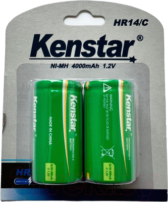 Комплект аккумуляторов Kenstar HR14/С Ni-Mh 4000mAh BL-2 / KS-HR14-4000-BL2