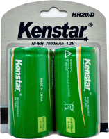 Комплект аккумуляторов Kenstar HR20/D Ni-Mh 7000mAh BL-2 / KS-HR20-7000-BL2 - 