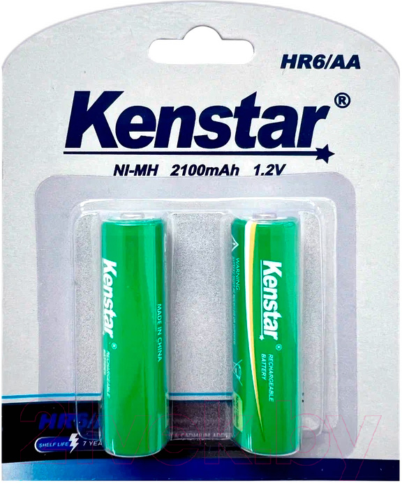 Комплект аккумуляторов Kenstar HR6/AA Ni-Mh 2100mAh BL-2 / KS-HR6-2100-BL2