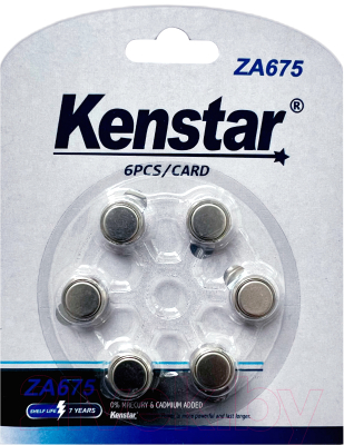 Комплект батареек Kenstar ZA675 BL-6 Zinc Air / KS-ZA675-BL6