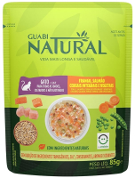 Влажный корм для кошек Guabi Natural Для взрослых кошек с курицей, лососем, злаками и овощами (85г) - 