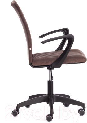 Кресло офисное Tetchair Spark флок (коричневый)