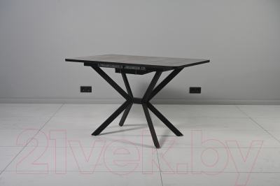 Обеденный стол Мир стульев Саен 28 1100x750/300 (черный муар/бронзовый каспий)