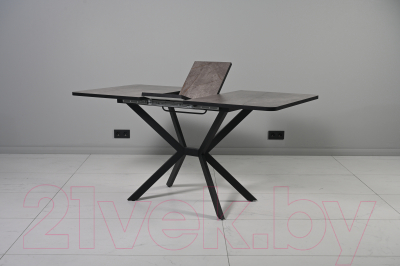 Обеденный стол Мир стульев Саен 28 1100x750/300 (черный муар/бронзовый каспий)