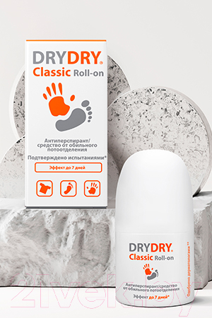 Дезодорант шариковый Dry Dry Classic Roll-On от обильного потоотделения