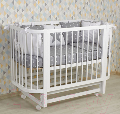 Детская кровать-трансформер Polini Kids Simple 350 / 0003126-04 (белый)