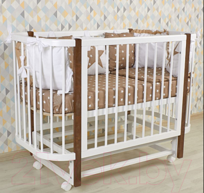Детская кровать-трансформер Polini Kids Simple 350 / 0003126-165 (белый/дуб крафт)