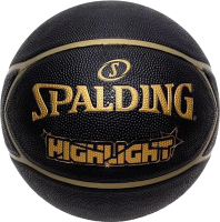 Баскетбольный мяч Spalding Highlight / 84355Z (размер 7, черный/золото) - 