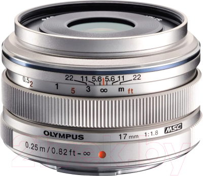 Широкоугольный объектив Olympus M.Zuiko Digital ED 17mm f/1.8 (серебристый)