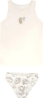 Комплект бельевой детский Mark Formelle 447006 (р.98-52, молочный/ежики на молочном) - 