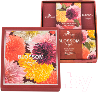 Подарочный набор Florinda Алые цветы (мыло 200г + саше ароматическое 3шт)