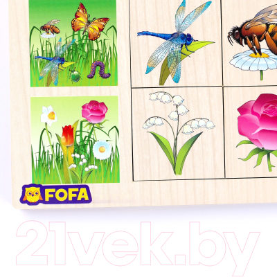 Развивающий игровой набор Fofa Обучающая доска. Флора и фауна / 7701815