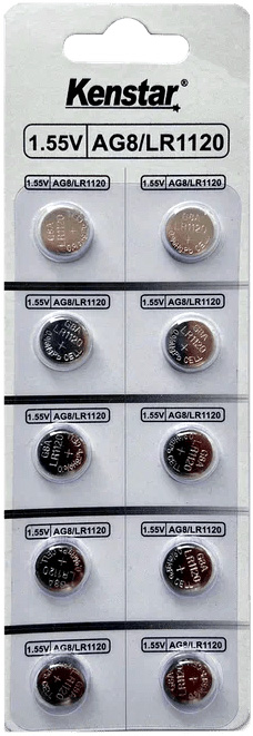 Комплект батареек Kenstar G8/LR1120/LR55/391A/191 1.55V BL-10 / KS-G8-BL10