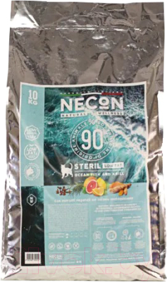 Сухой корм для кошек Necon Для стерилизованных кошек с океанической рыбой и крилем / NW058 (10кг)