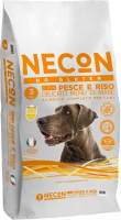 Сухой корм для собак Necon Для взрослых собак всех пород с белой рыбой и рисом / NECN06 (3кг) - 