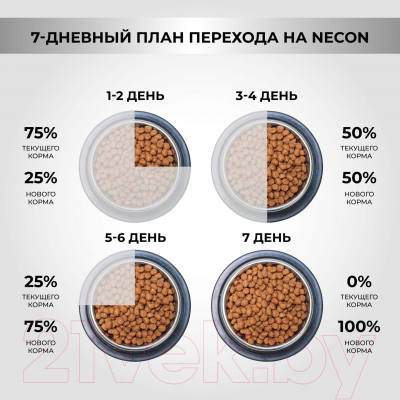 Сухой корм для собак Necon Для взрослых собак всех пород с белой рыбой и рисом / NECN05 (12кг)