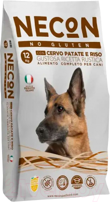 Сухой корм для собак Necon Для взрослых собак всех пород с олениной и картофелем / NECN07 (12кг)