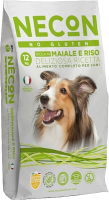 Сухой корм для собак Necon Для взрослых собак всех пород с свининой и рисом / NECN03 (12кг) - 