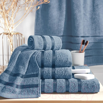Изображение товара Набор полотенец Diana Махра / ПМDA-ТмГ-30-50-70 (темно-голубой)