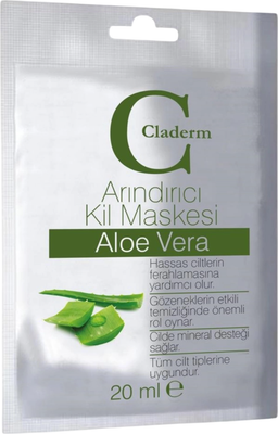 Маска для лица кремовая Claderm Aloe Vera (20мл) -
