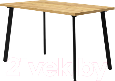 Обеденный стол Millwood Шанхай 120x70x75 (дуб золотой Craft/металл черный)