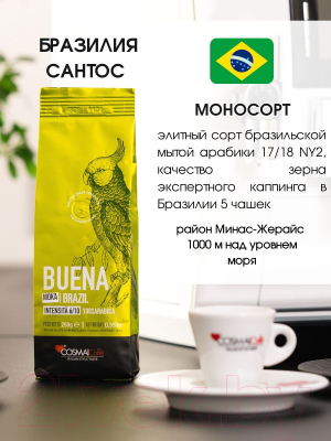 Кофе в зернах Cosmai Caffe Buena Brasil 100% Арабика (250г)
