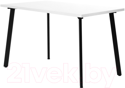 Обеденный стол Millwood Шанхай 120x70x75 (белый/металл черный)